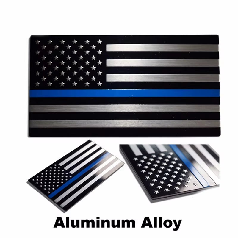 Automobile Motorcycle Exterior Accessories United States of America USA National Flag Aluminum Alloy Car Stickers 8.2*4.5Cm