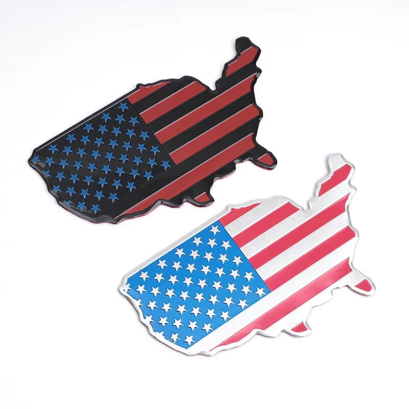 Automobile Motorcycle Exterior Accessories United States of America USA National Flag Aluminum Alloy Car Stickers