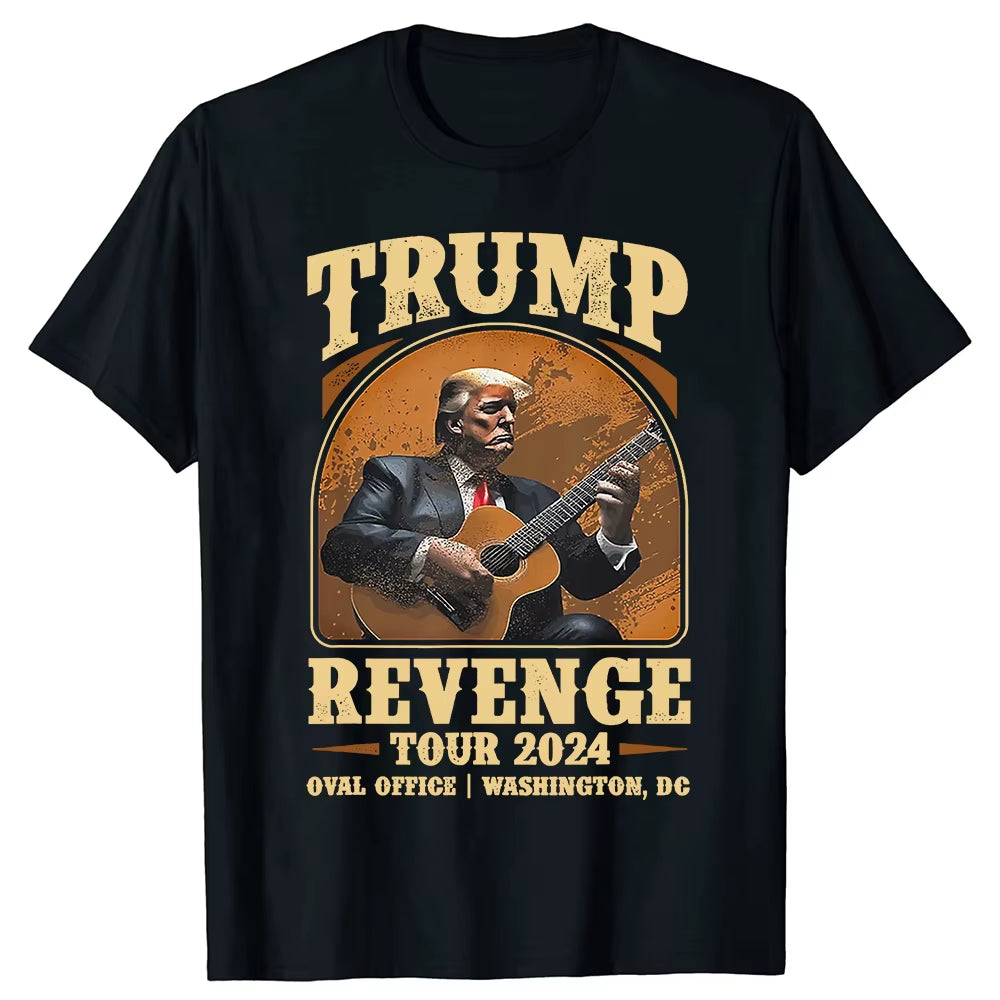 Trump Revenge Tour 2024 T-Shirt Graphic Support Take America Back the Return Fans Short Sleeve T Shirts Women Men Clothing