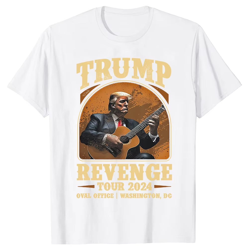Trump Revenge Tour 2024 T-Shirt Graphic Support Take America Back the Return Fans Short Sleeve T Shirts Women Men Clothing