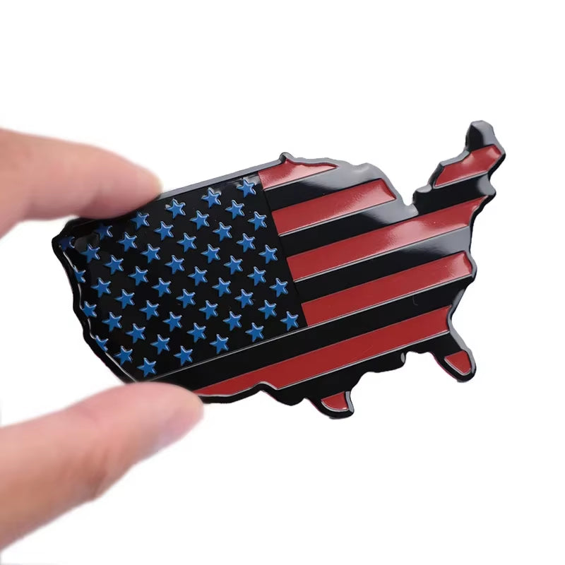 Automobile Motorcycle Exterior Accessories United States of America USA National Flag Aluminum Alloy Car Stickers