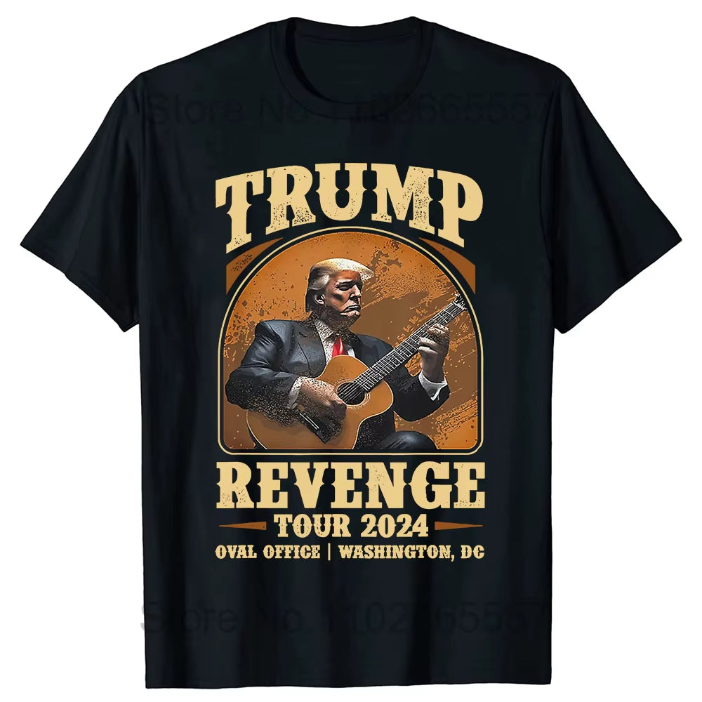 Trump Revenge Tour 2024 T-Shirt Graphic Support Take America Back the Return Fans Short Sleeve T Shirts Women Men Clothing