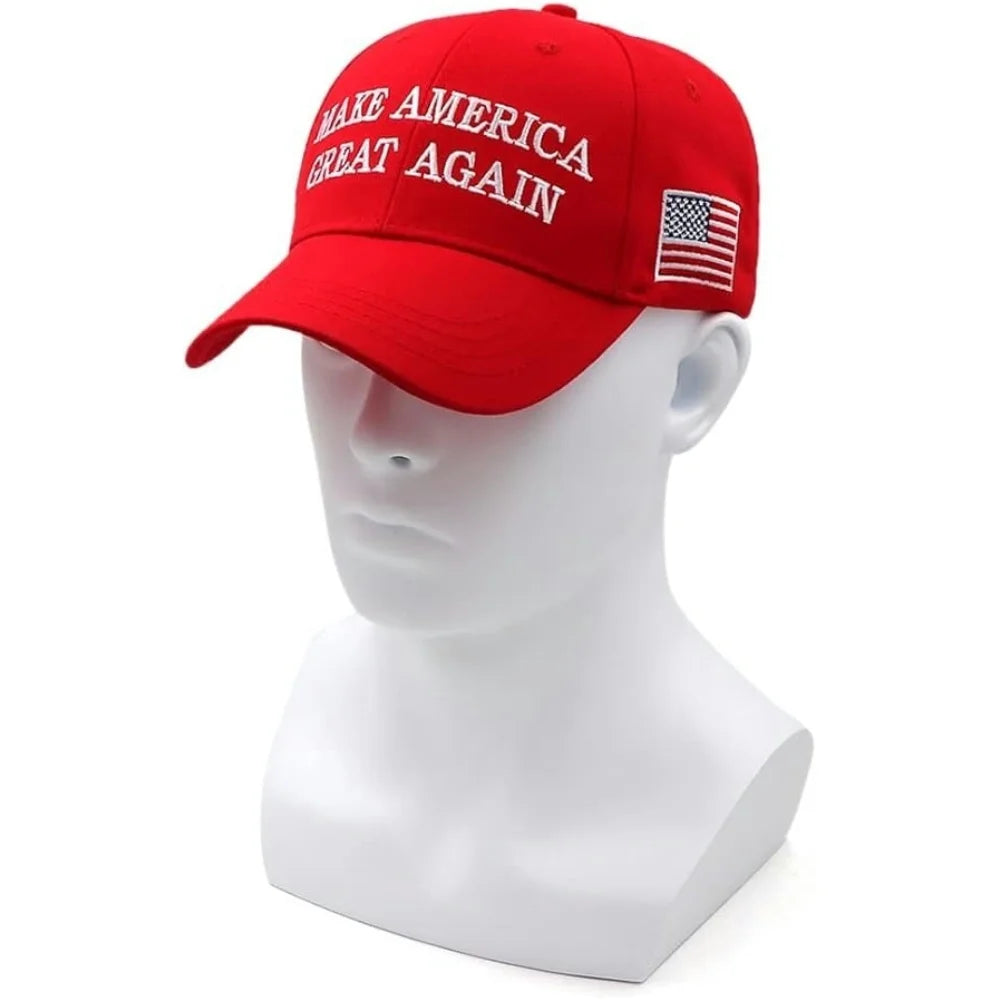 MAGA Hat 45-47 Make America Great Again Red Hat Donald Trump 2024 Baseball Cap USA Flag