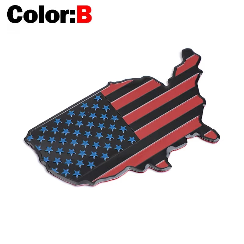 Automobile Motorcycle Exterior Accessories United States of America USA National Flag Aluminum Alloy Car Stickers