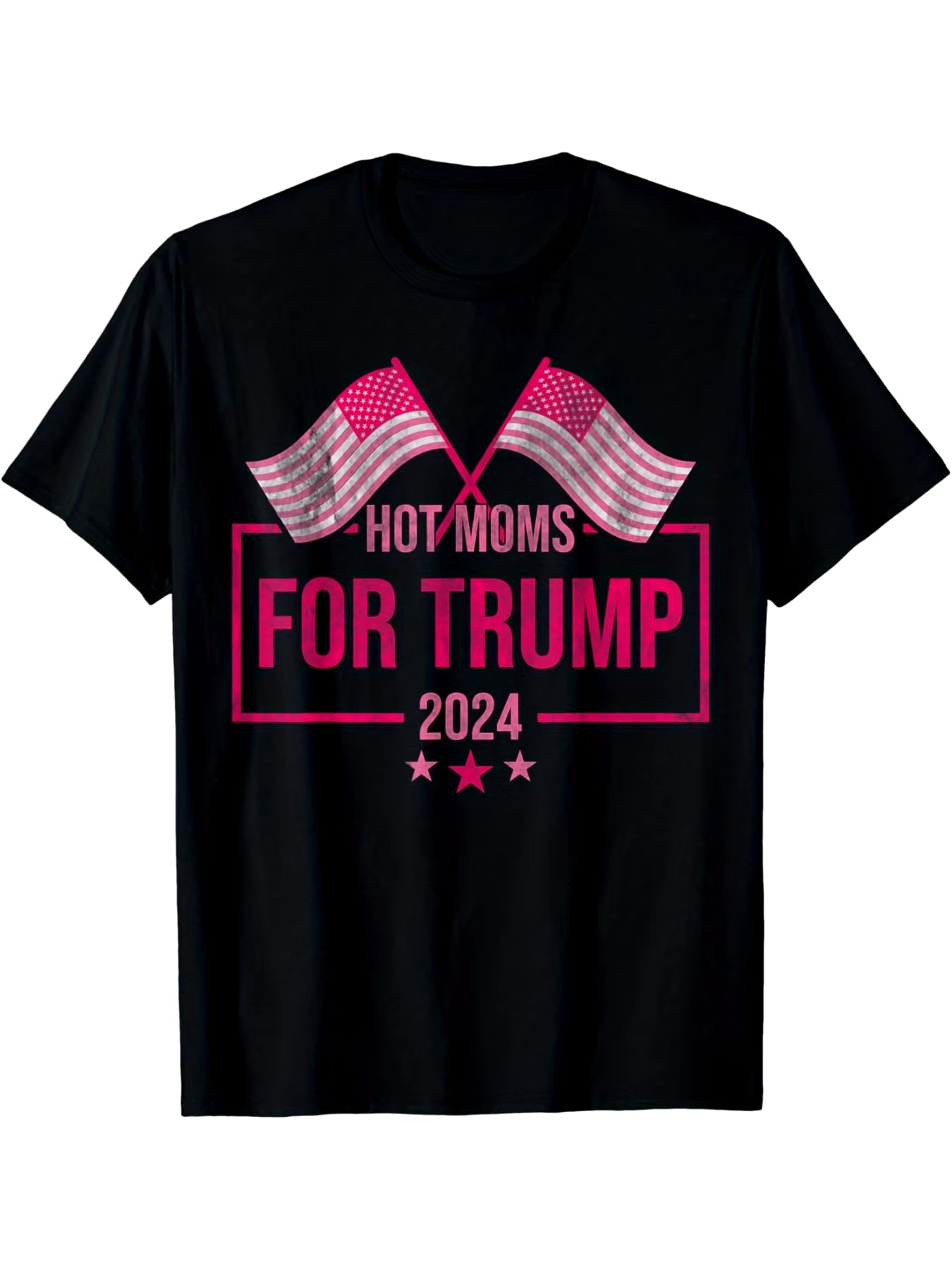 Hot Moms for Trump 2024 Republican USA Flag T-Shirt 2024 -DJT -Trump -Trump Survived -USA Freedom -Donald J. Trump Menswear