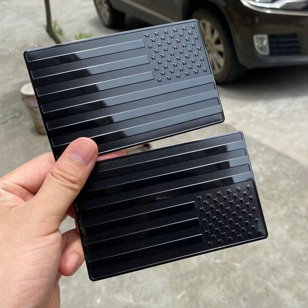 2Pcs Metal USA American Flag Car Tuning Emblem Badge Motorcycle Sticker Fairing Car Accessories Parts Aluminum Alloy