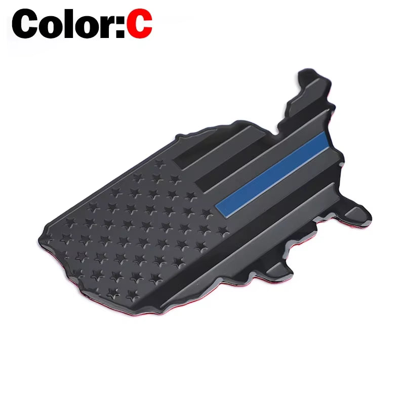 Automobile Motorcycle Exterior Accessories United States of America USA National Flag Aluminum Alloy Car Stickers