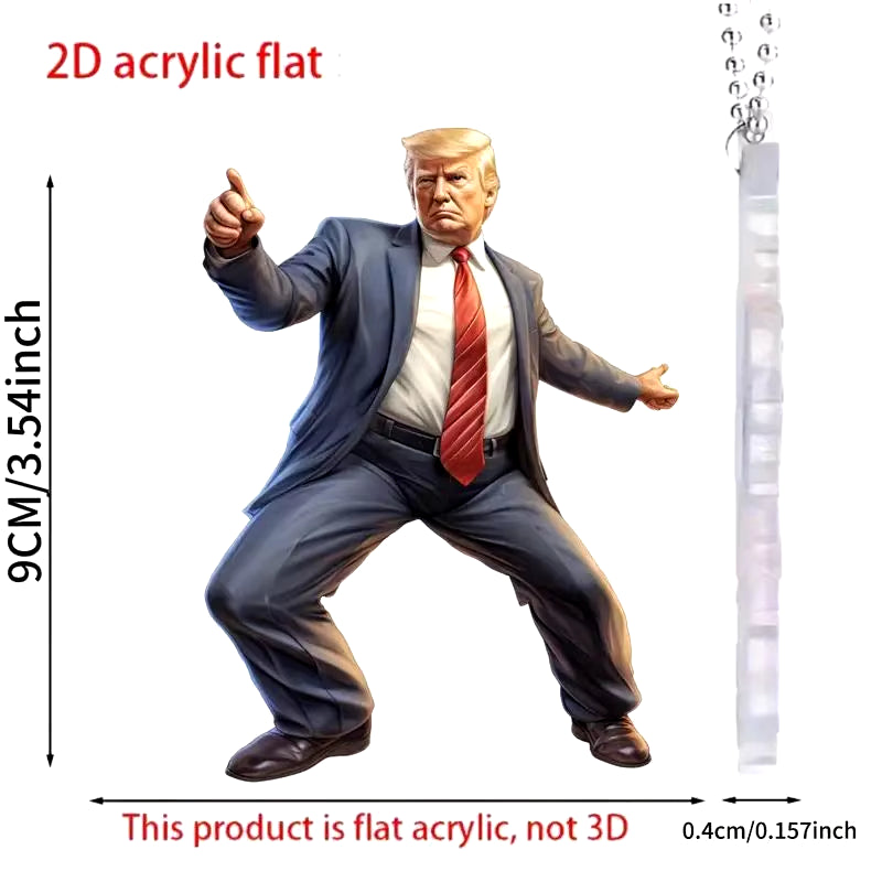 Keychain Trump Presidential Pendant Usa Keychain America Presidential Election Decoration Props Funny Car Backpack Keyring