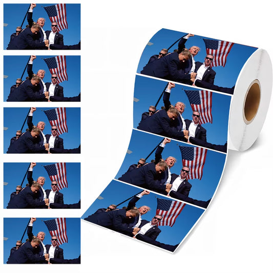 2024 Donald Trump Stickers Roll 200 Pcs - Funny Presidential Election USA American Flag Decals