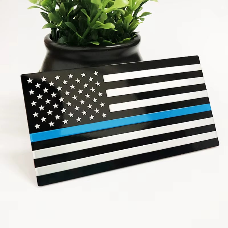 Automobile Motorcycle Exterior Accessories United States of America USA National Flag Aluminum Alloy Car Stickers 8.2*4.5Cm