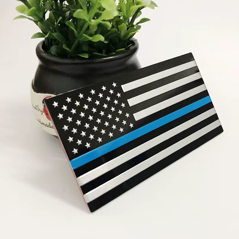 Automobile Motorcycle Exterior Accessories United States of America USA National Flag Aluminum Alloy Car Stickers 8.2*4.5Cm