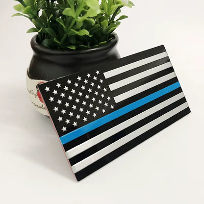 Automobile Motorcycle Exterior Accessories United States of America USA National Flag Aluminum Alloy Car Stickers 8.2*4.5Cm